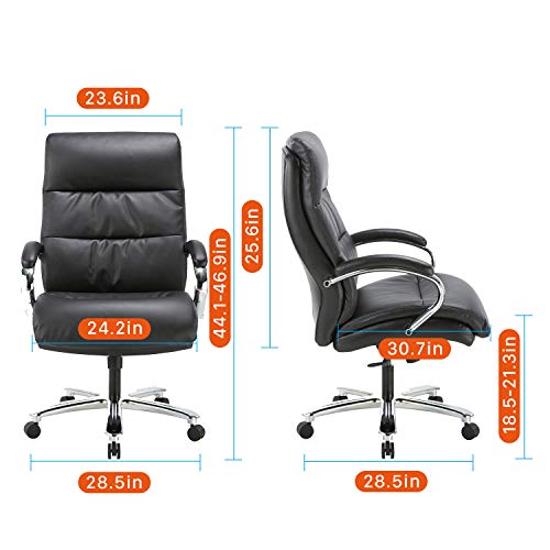 CLATINA Ergonomic Big and Tall Executive Office Chair with Bonded
