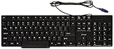 ProHT PS/2 Serial Standard Keyboard (70011), 104 Key Standard Windows Keyboard Works with Windows 98/ME/XP/Vista/7, Black