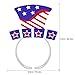 TINKSKY 4th of July Headband Patriotic Star Boppers American Flag Headbands Independence Day Party Accessories,Pack of 12