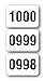 Consecutive Numbered Labels (0501-1000) / 1