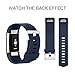 Fitbit Charge 2 Bands, AK Special Edition Adjustable Comfortable Replacement Wristbands for Fitbit Charge 2 Heart Rate [No Tracker] (Blue, Small)