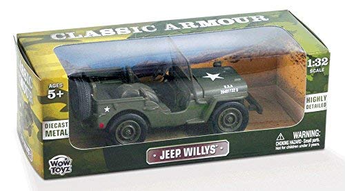 New Ray Jeep Willys 1:32 Scale Die Cast Model Car WW II Military US Army Vehicle