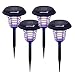 LIGHTSMAX Solar Powered Light, Mosquito and Insect Bug Zapper-LED/UV Radiation Outdoor Stake Landscape Fixture for Gardens, Pathways, and Patios (4)