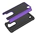 LG Tribute 5 Case, LG K7 Case, LK [Shock Absorption] Drop Protection Hybrid Dual Layer Armor Defender Protective Case Cover for LG Tribute 5 / LG K7, Purple