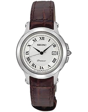 Seiko Premier SXDE01P2 28mm Patent Leather Women's Watch