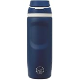 Mayim Swift-Sip Insulated Water Bottle 26 oz, Leakproof One-Hand Open Lid, Patented Easy-Sip Spout, Vacuum Insulated Stainless Steel, Locking Carry Handle, Fits Cup Holder, BPA Free (Deep Ocean)