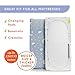 Changing Pad Cover Set with Waterproof Pad Liner Included - Premium Cotton Changing Table Pad Cover for Baby Boy and Girl- 2 Pack Super Soft Stretchy Diaper Changing Pad Covers-Light Blue and White