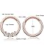 YOVORO 16G 2PCS 316L Stainless Steel Nose Rings Hoop Septum Clicker Ring Cartilage Tragus Piercing 8MM RO