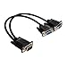 SAYTAY VGA Monitor Y-Splitter Cable,VGA 1 Male to Dual 2 VGA Female Adapter Converter Video Cable for Screen Duplication - 1 Foot (Black)