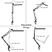 YOUKOYI A16S Metal Adjustable Swing Arm Desk Lamp with Clamp, Touch Control Table Lamp with Stepless Dimming, 3 Color Modes, Memory Function Eye-Caring Desk Light for Home/Office/Work/Study/Reading
