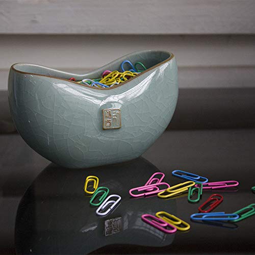 BangQiao Ceramic Business Name Card Holder Display Stand for Desk, Home and Office, Ice Veins