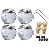 4 Pcs 2.5/3 RPM Electric Synchronous Synchron turntable Motor with 7mm Flexible Coupling Connector - AC 100V~127V 50/60Hz for Cup Turner, Tumbler Turner Cup Rotator, Cuptisserie & Microwave Oven