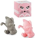 2x cat shaped tea infuser / steeper / strainer for loose tea leaves. INCLUDES SUPER-CUTE GIFT BOX & FREE EBOOK!