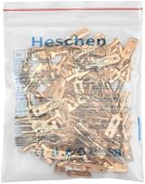 Heschen 6.3mm Non-Insulated Male Spade Crimp Terminals Connectors 100 pcs view 7