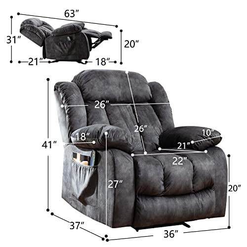CANMOV Massage Rocker Recliner Chair with Heat and Vibration Manual
