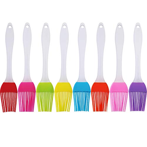 Patelai 8 Pieces Silicone Pastry Brush Food Grade Brushes Basting Brush For BBQ Baking Grilling Food Making, FDA Approved