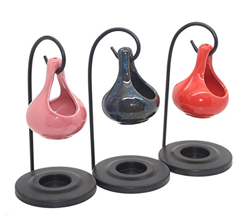 govinda Blue Porcelain Tear Drop Oil Warmer Candle Holder