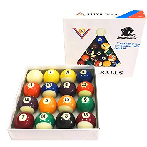 Cuppa billiards Pool Ball Set - Full 16 Balls Set Regulation Size