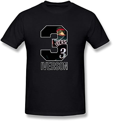LLangla Men's Philadelphia 76ers Allen Iverson T Shirt L