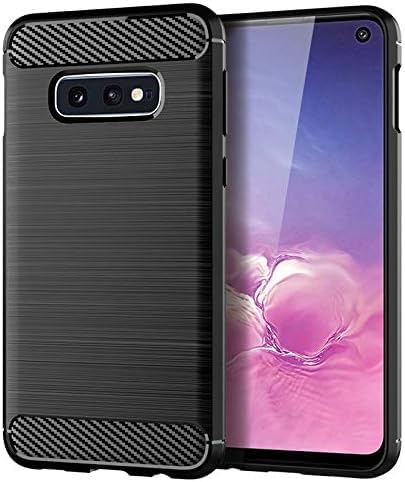 Aikcks for Samsung Galaxy S10 E Phone case, Shockproof, Scratch Resistant Carbon Fiber Jacket, Soft TPU, for Galaxy S10 E case (Black)