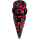20mm Black Acrylic Red Cherry Logo Taper - 1 Piece