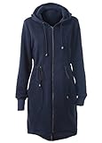 Upopby Women's Zip Up Long Hoodies Sweatshirt Tunic Hooded Jacket Coat
