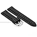 New 24mm Military Men's Black Silicone Rubber Replacement Watch Band Straps WB2407