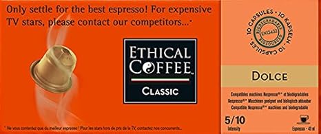 Nespresso Compatible Coffee Capsules By Ethical Coffee Balanced Pack 50 Capsules Amazon Com Grocery Gourmet Food