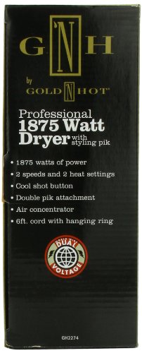 Gold 'N Hot Professional 1875-Watt Dryer with Styling Pik