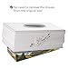 Creative Scents Vanda Rectangle Tissue Box Cover - Decorative Cherry Blossom Tissue Holder for Bathroom - White Tissue Box Holder Rectangular with Durable Bottom Slider - White Bathroom Accessories