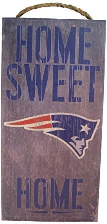 New England Patriots 6" x 12" Home Sweet Home Wood Sign