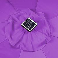 Amazon Com Trademark Innovations Deluxe Solar Powered Led Lighted Patio Umbrella 9 Purple Garden Outdoor