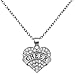 'Cheer'' Cheerleader Pendant Necklace Jewelry Christmas Gifts for Girls and Teens (Clear)