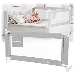 SURPCOS Bed Rails for Toddlers -New Upgraded Extra