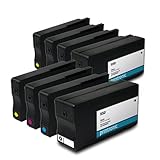 Printronic Remanufactured HP 950 CN049AN HP 951 CN050AN CN051AN CN052AN 2 Black 2 Cyan 2 Magenta 2 Yellow for OfficeJet Pro 251dw OfficeJet Pro 276dw OfficeJetPro 8100 OfficeJetPro 8600 OfficeJet Pro 8600 Plus OfficeJet Pro 8600 Premium Ink Cartridges for Inkjet Printers (8 Pack)