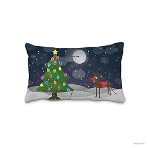Amazon.com: Christmas Tree Reindeer Humor Pillow Covers