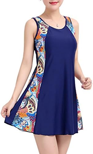 Yiyipig Women's Printed Flower One-piece Tankini Swimdress Swimsuit Swimwear Phoenix 14