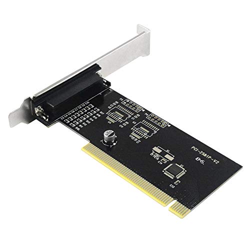 GODSHARK PCI to DB25 LPT Parallel Port Expansion Card with Low Profile Bracket, PCI Parallel Port Converter Adapter Controller for Desktop PC Printer