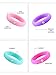 Gejoy 6 Pieces Women Silicone Rings Silicone Wedding Rings Wedding Band with Rhinestone, Singles Wedding Bands Silicone Ring Set, Workout Rings for Women and Men, 5 mm Wide (Size 7/17.4 mm Diameter)