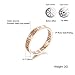 JSEA Womens Stainless Steel Cz Roman Numeral Rings Bands Openwork Rose Gold
