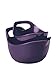 Rachael Ray Serveware Stoneware 2-Piece Mixing Bowls Set, Purple
