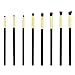 Makeup Eye Brush Set - Eyeshadow Eyeliner Blending Crease Kit - 8 Essential Makeup Brushes - Pencil, Shader, Tapered, Definer -Make You Look Flawless (Golden)