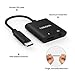 USB C to 3.5mm Audio Adapter, Chlison 2 in 1 USB Type C to 3.5mm Stereo Earphone Converter Dongle and Charging Adapter for Pixel 3 / 3XL /Pixel 2/2 XL, HTC U11 and More Type C Devicesthumb 2