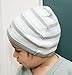 L'ovedbaby Unisex-Baby Newborn Organic Cute Cap, Seafoam Stripe, 3/6 Months
