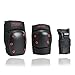 Flybar Knee and Elbow Pads, Wrist Guards Protective Safety Gear Set - Multi Sport Protection For Skateboarding, BMX, Pogoing, Inline Skating, Scooter - Kids, Teen & Adult Sizes (Black, Medium)