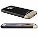 Galaxy S6 Case - VENA [iSlide+] Ultra Slim Hard Rubber-Coated Hybrid Case TPU Cover for Samsung Galaxy S6 (Black / Champagne Gold)