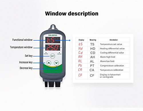 Inkbird ITC-308 Digital Thermostat 2 Relays Temperature Control Heating and Cooling Range for Beer Manufacturing, Reptile Incubators, Aquariums