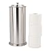 LDR 164 6466BN Freestanding Extra Toilet Paper Canister for Single Double and Extra Large Rolls Brushed Nickel Finish