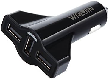 Car Charger,WALJIN 26W 5.2A 3 USB Port Car Charger for iPhone7, iPad, Samsung,LG and More (Black)