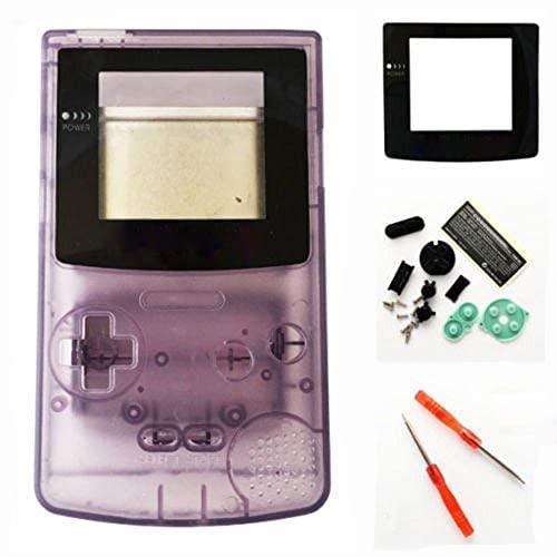 Perfect Part Replacement Full Housing Shell Case Cover For Gameboy Color GBC - Clear Purple